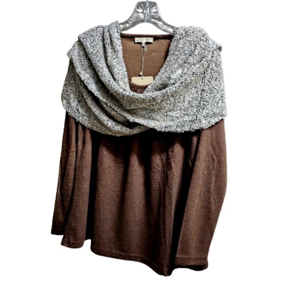 Long Sleeve Sweater Top with Scarf NWT - Picture 3 of 8